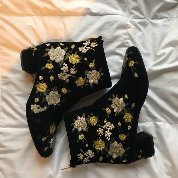 Topshop Shoes - Topshop Floral Booties